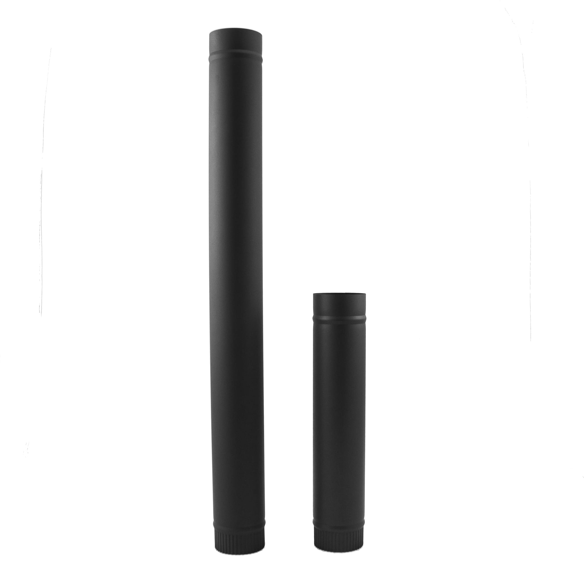 4 Black Single-Wall Stove Pipe