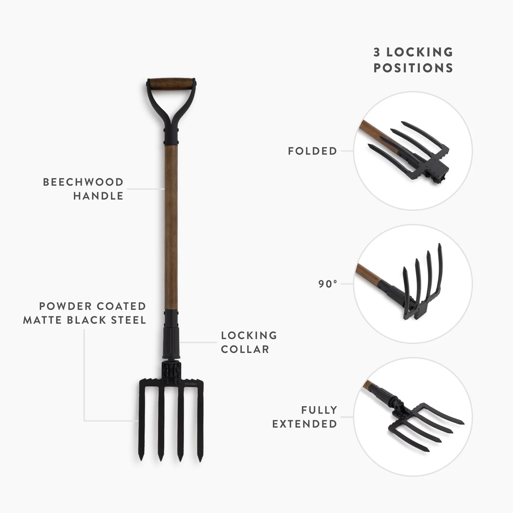 Barebones Folding Spading Fork